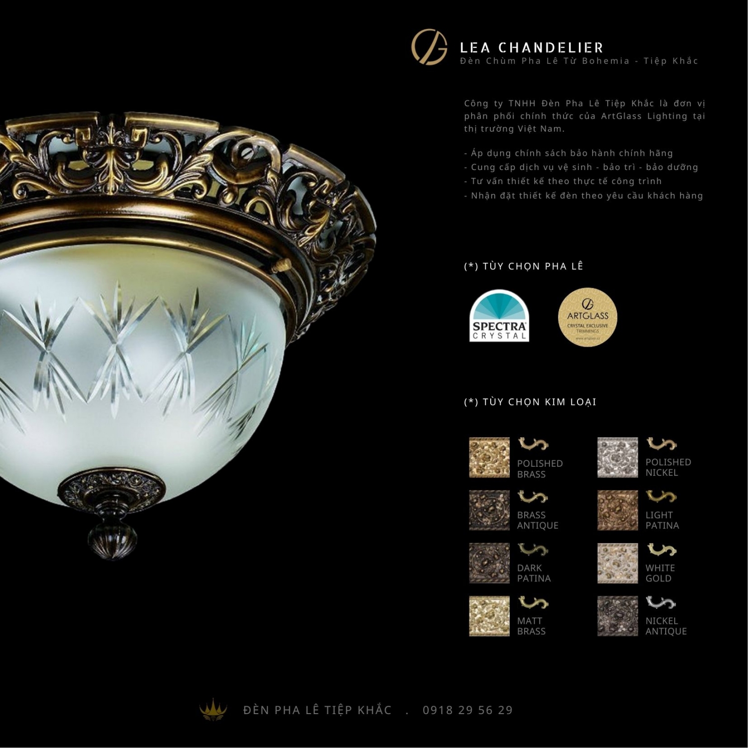 Đèn lồng ốp trần LEA I. light patina